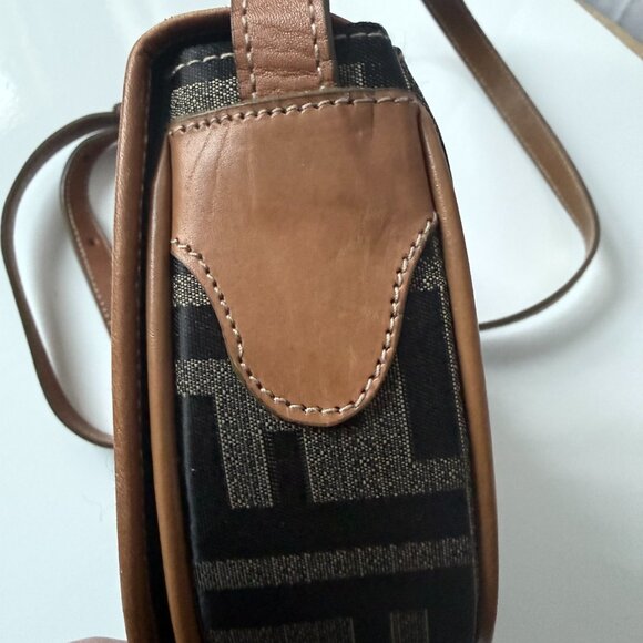 Vintage Zucca Print Saddle Bag | Monogram Logo 90s Style - Picture 5 of 13